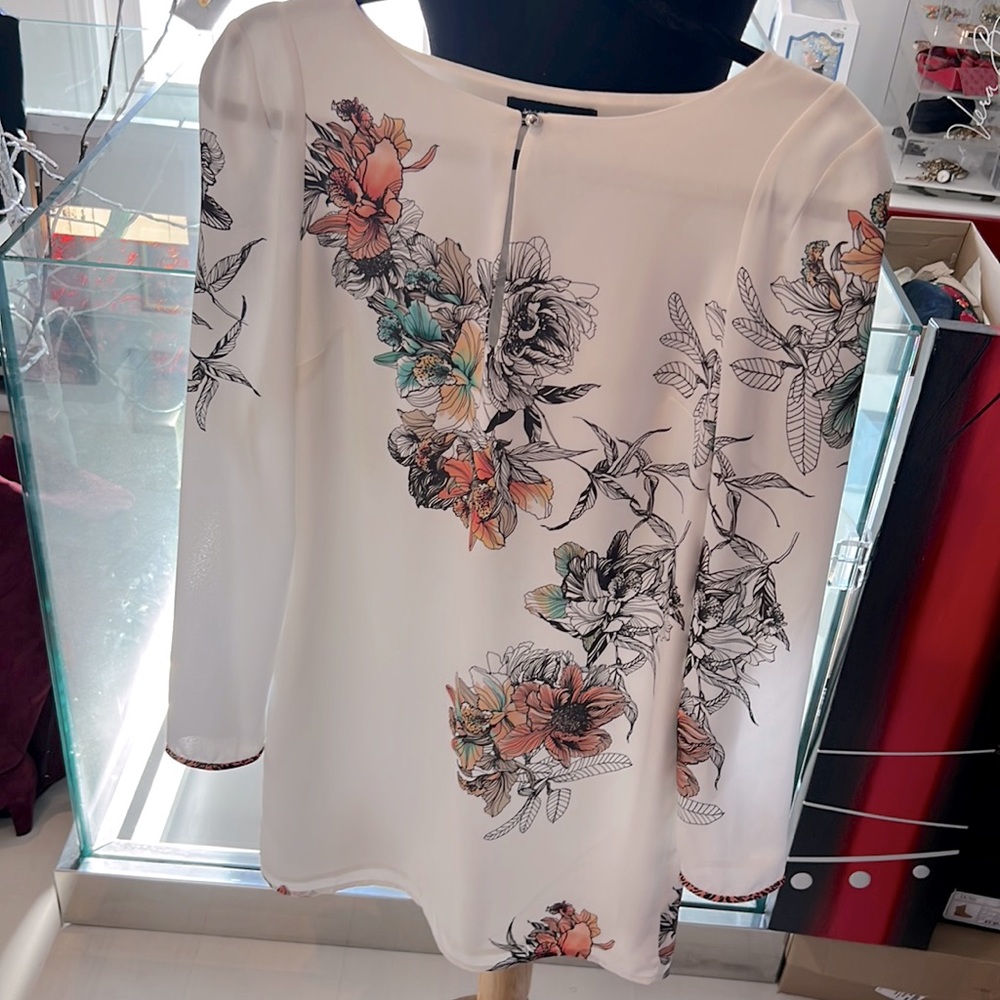 Marciano white floral mini dress